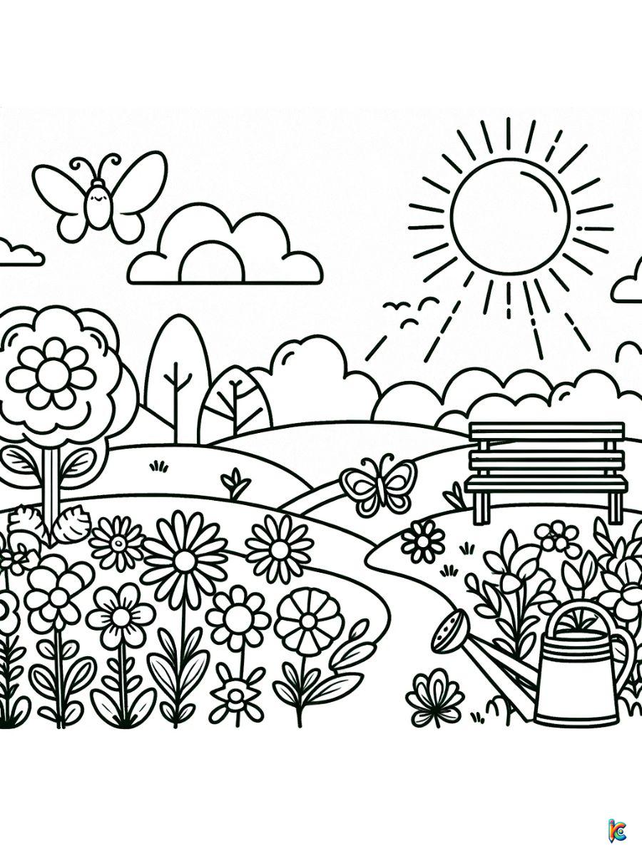 landscape coloring pages for adults