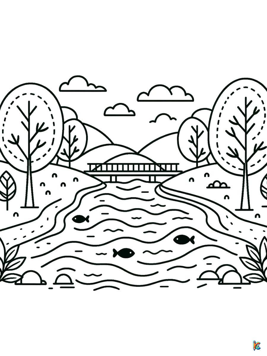 landscape coloring pages