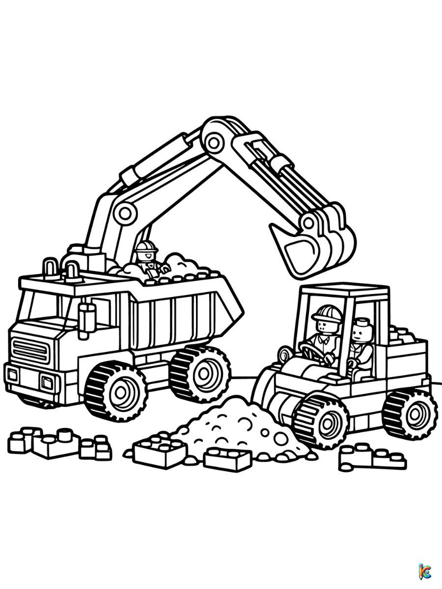 lego construction coloring pages printable