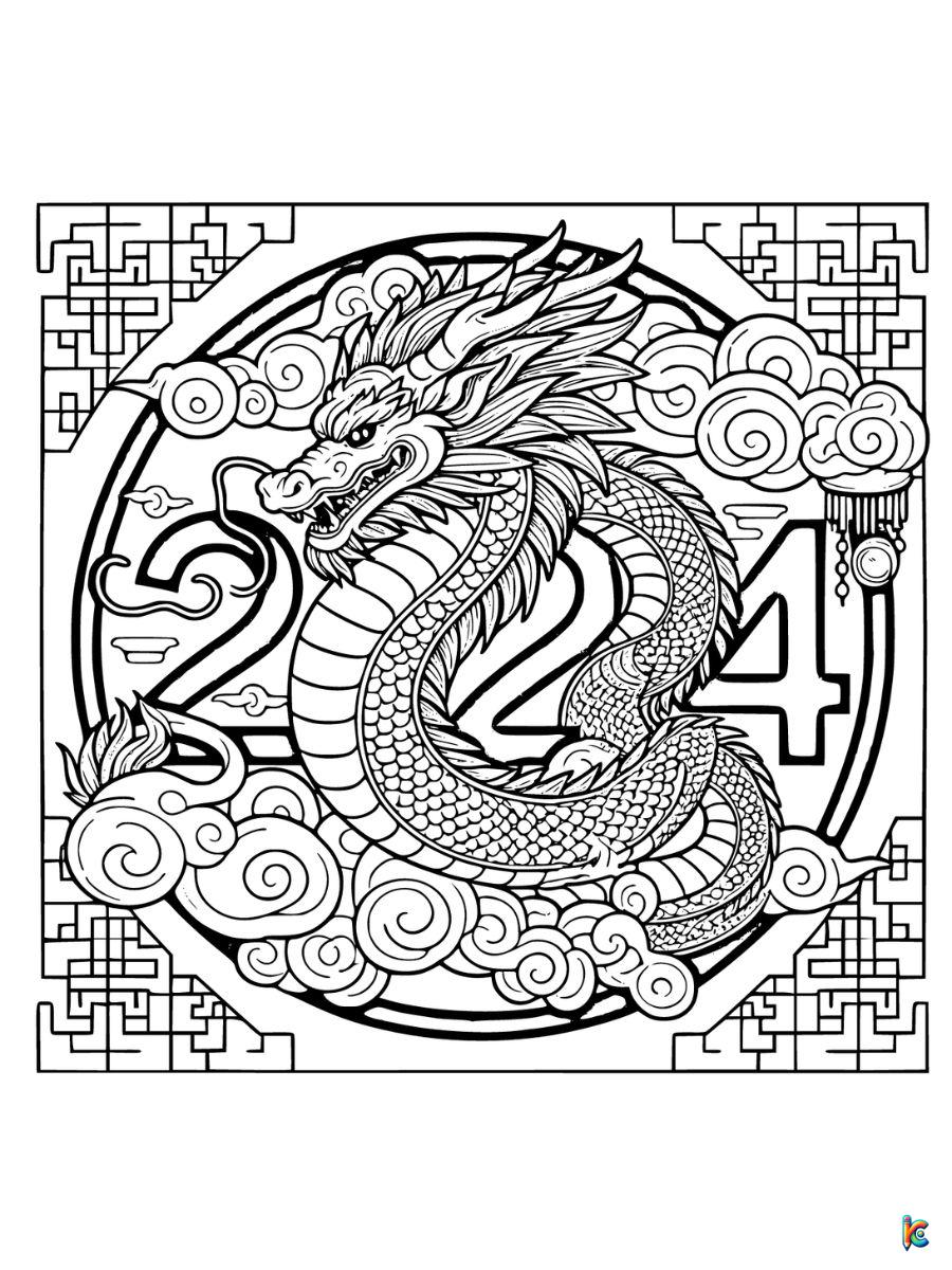 lunar new year coloring page free