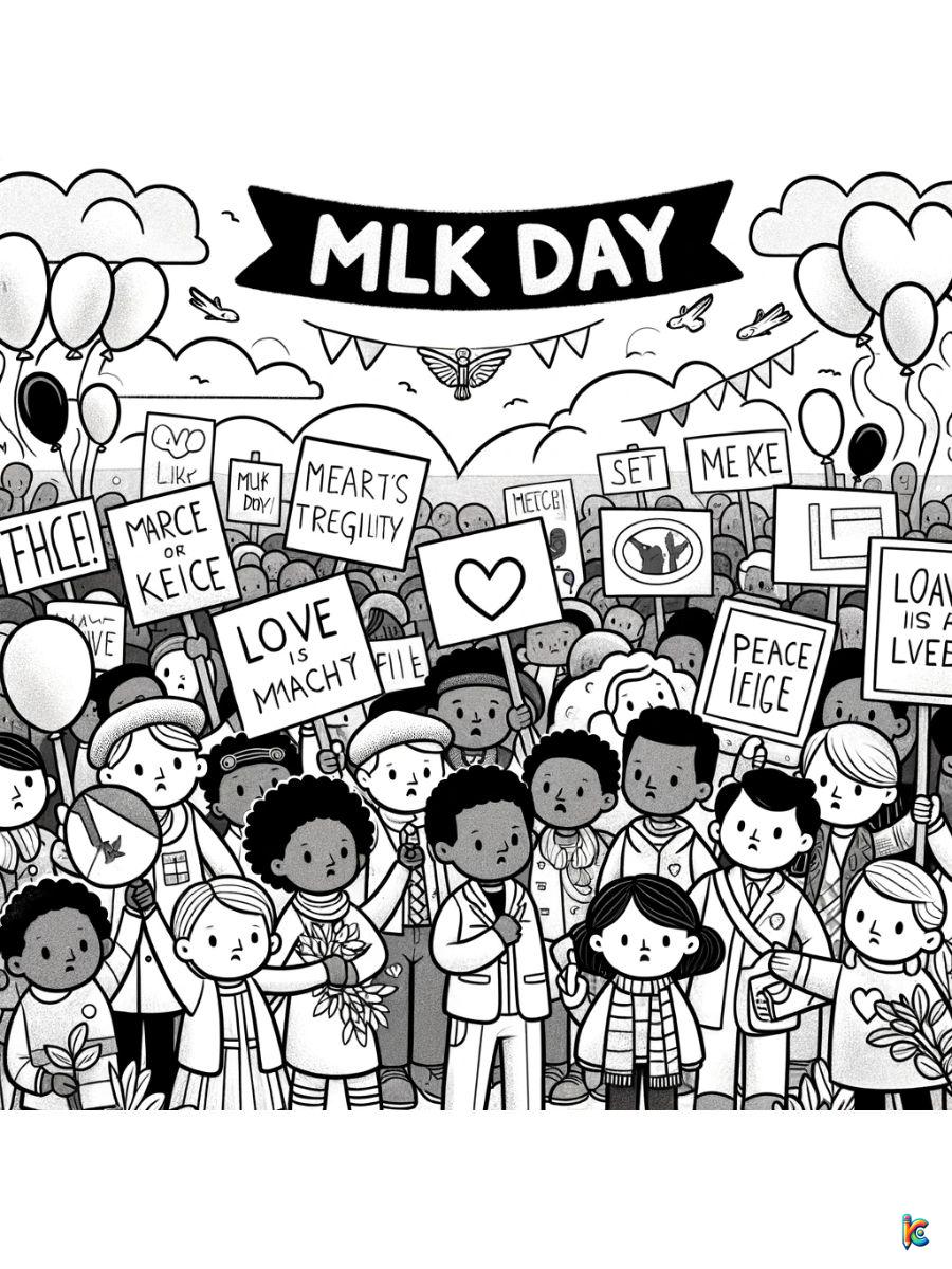 mlk coloring pages pdf