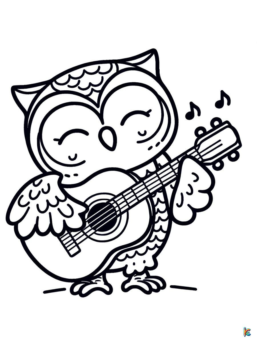 owl coloring pages for kids