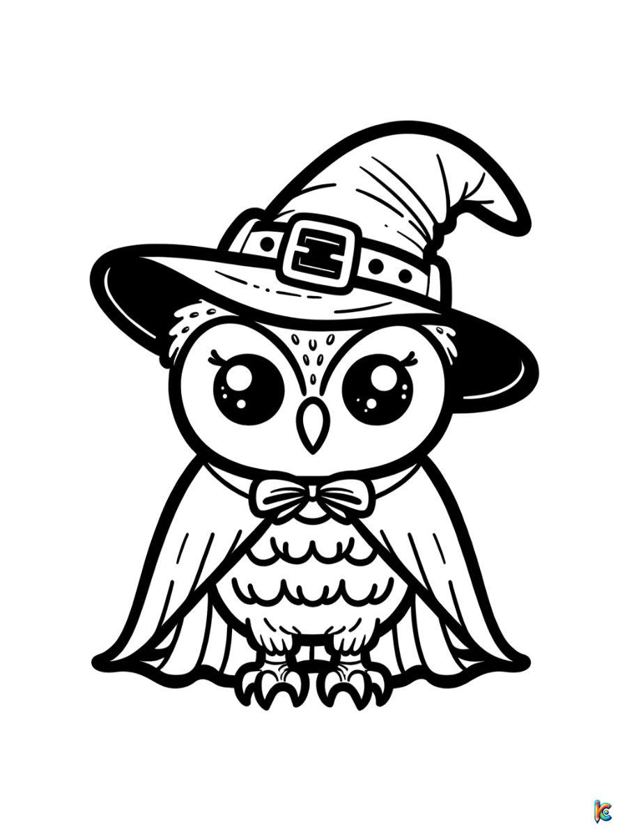 owl halloween coloring pages printable