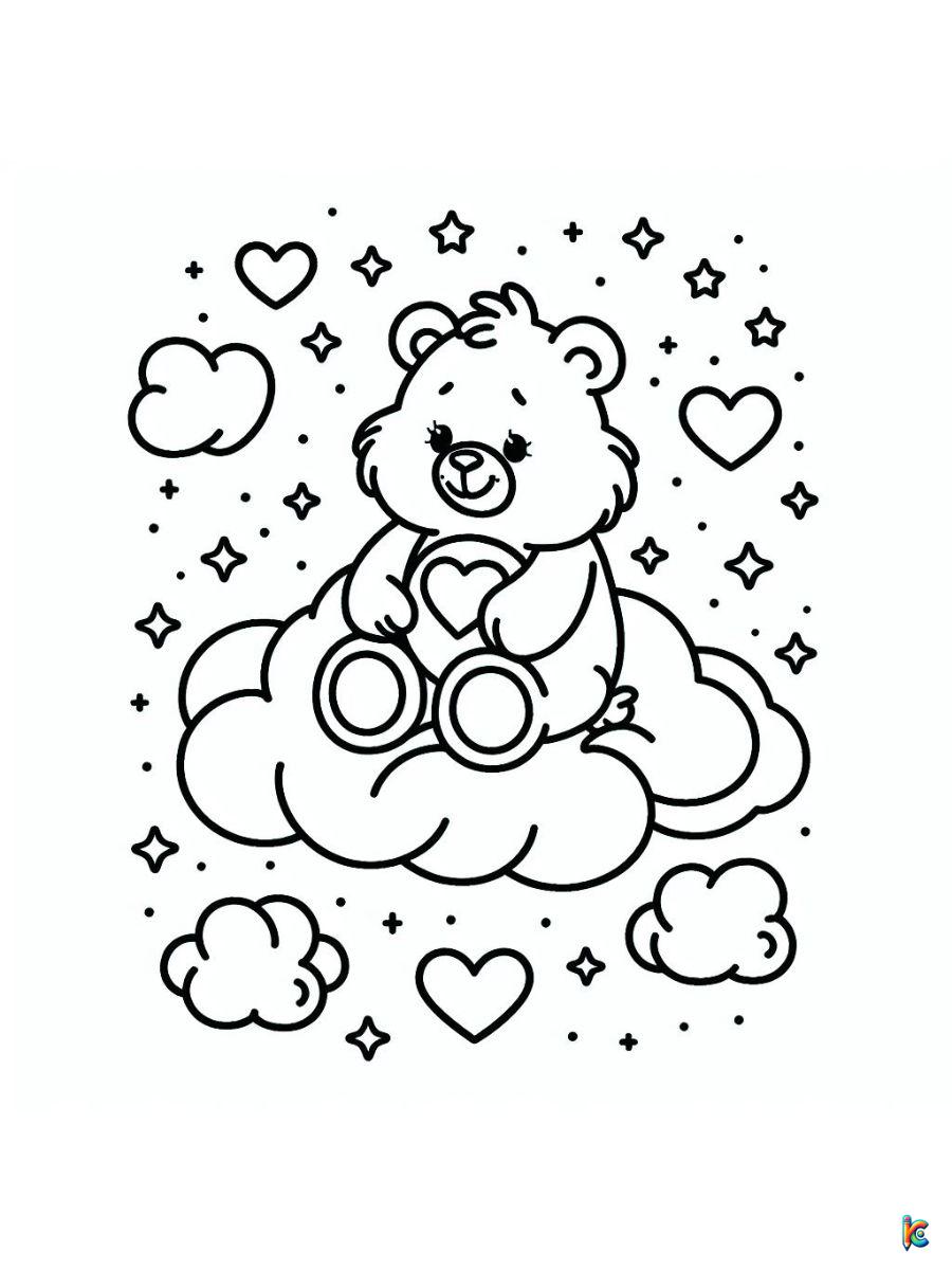 printable care bear coloring pages