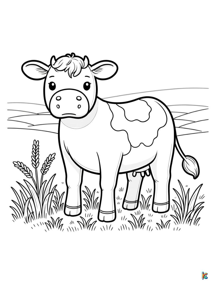 printable coloring pages cow