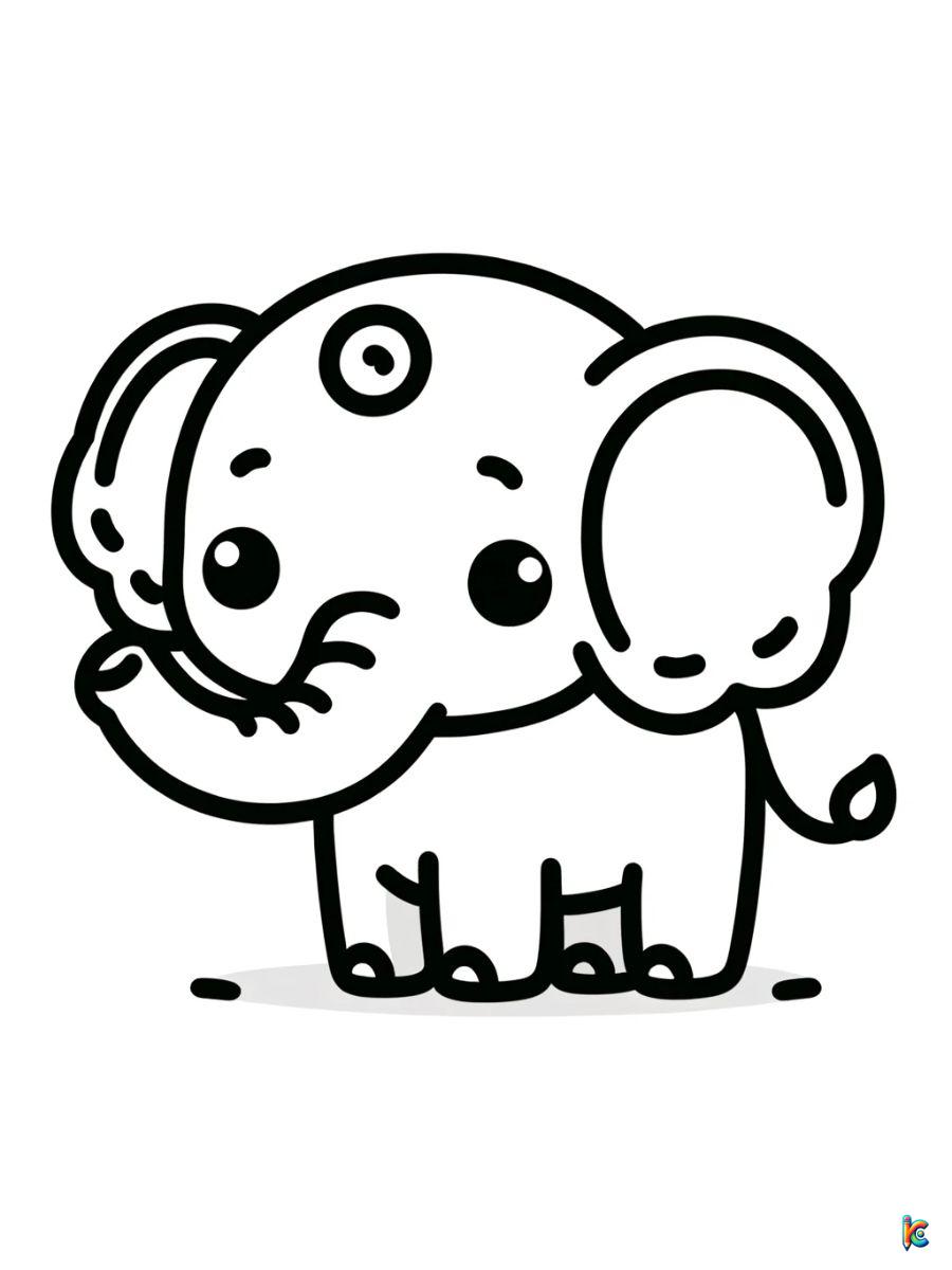 printable coloring pages elephant