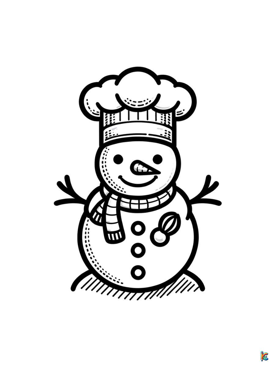 printable coloring pages of snowman