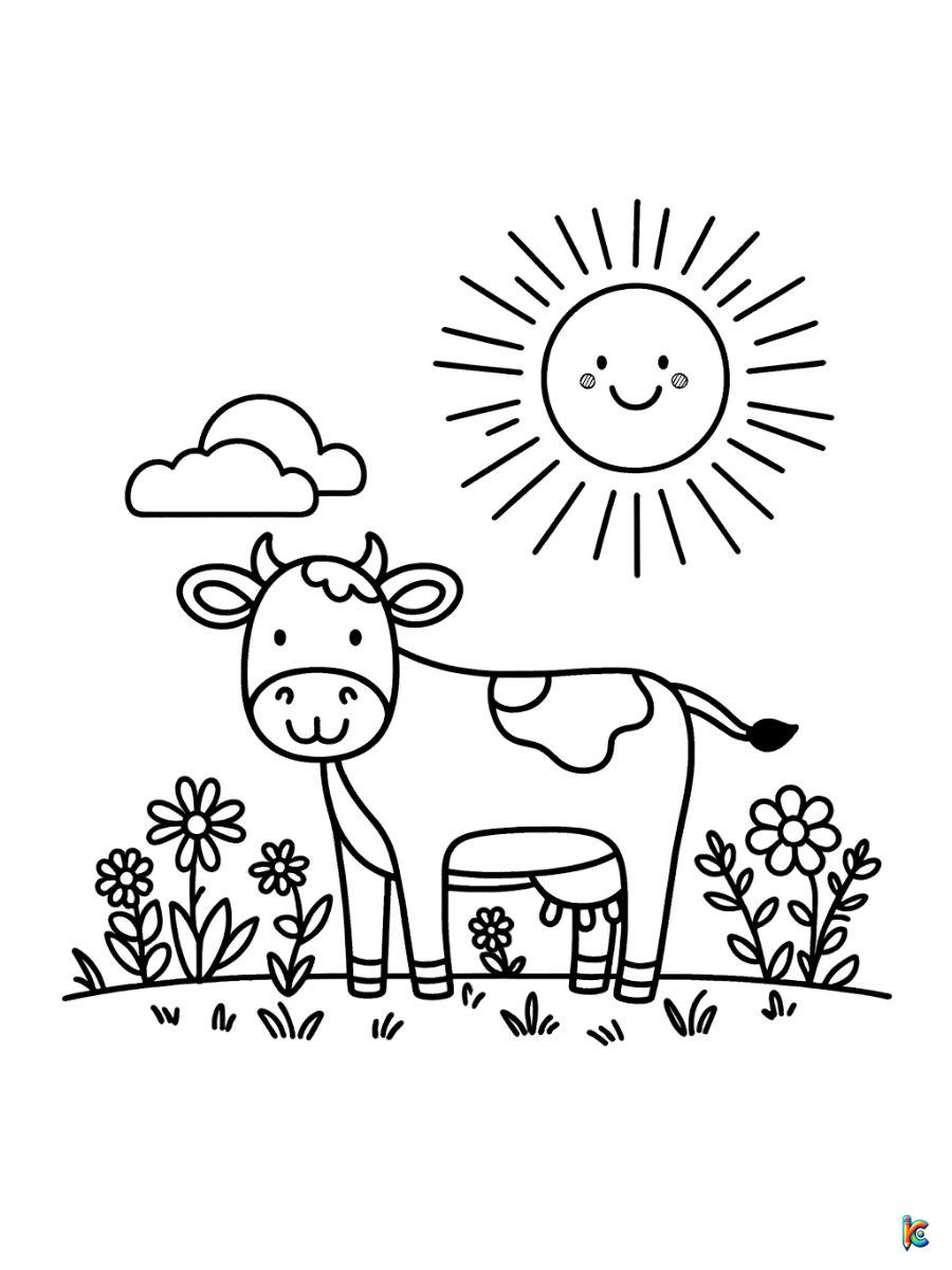 printable cow coloring pages for adults