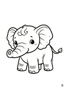 Elephant Coloring Pages – ColoringPagesKC