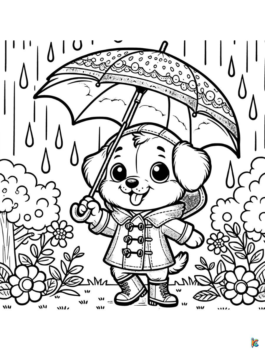 rainy day coloring pages for preschoolers
