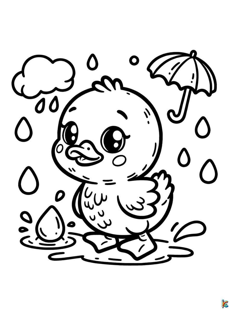 rainy day coloring pages to print