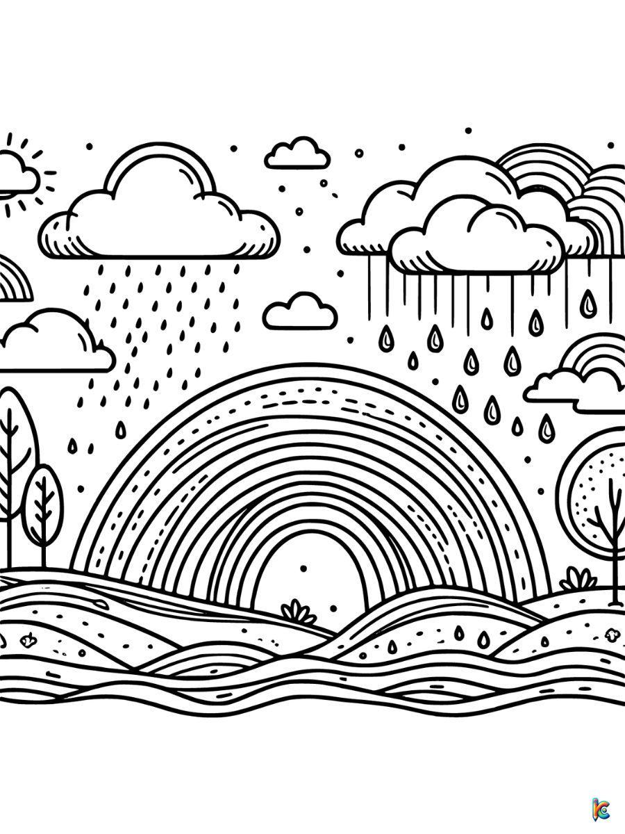 rainy day printable coloring pages