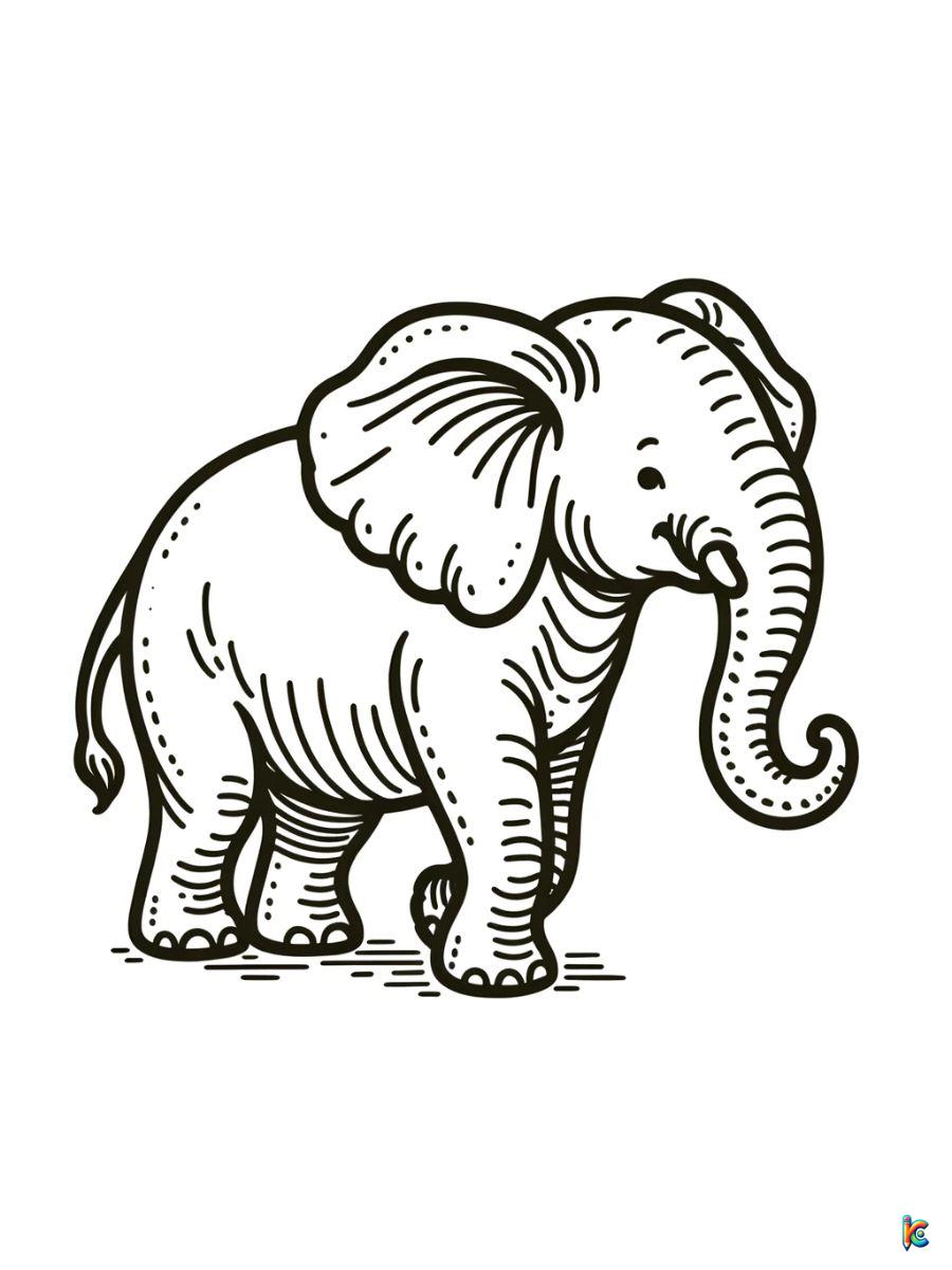realistic elephant coloring pages printable
