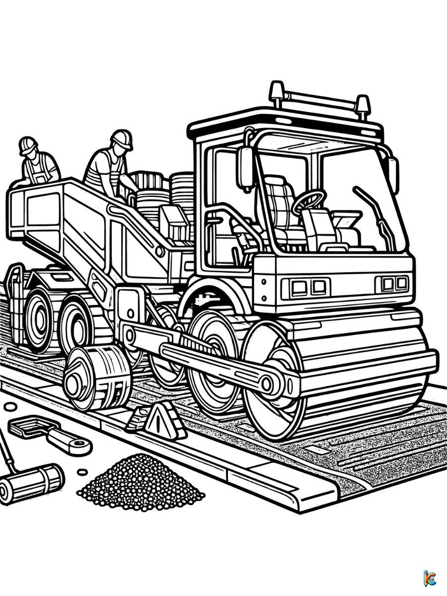 road construction coloring pages free