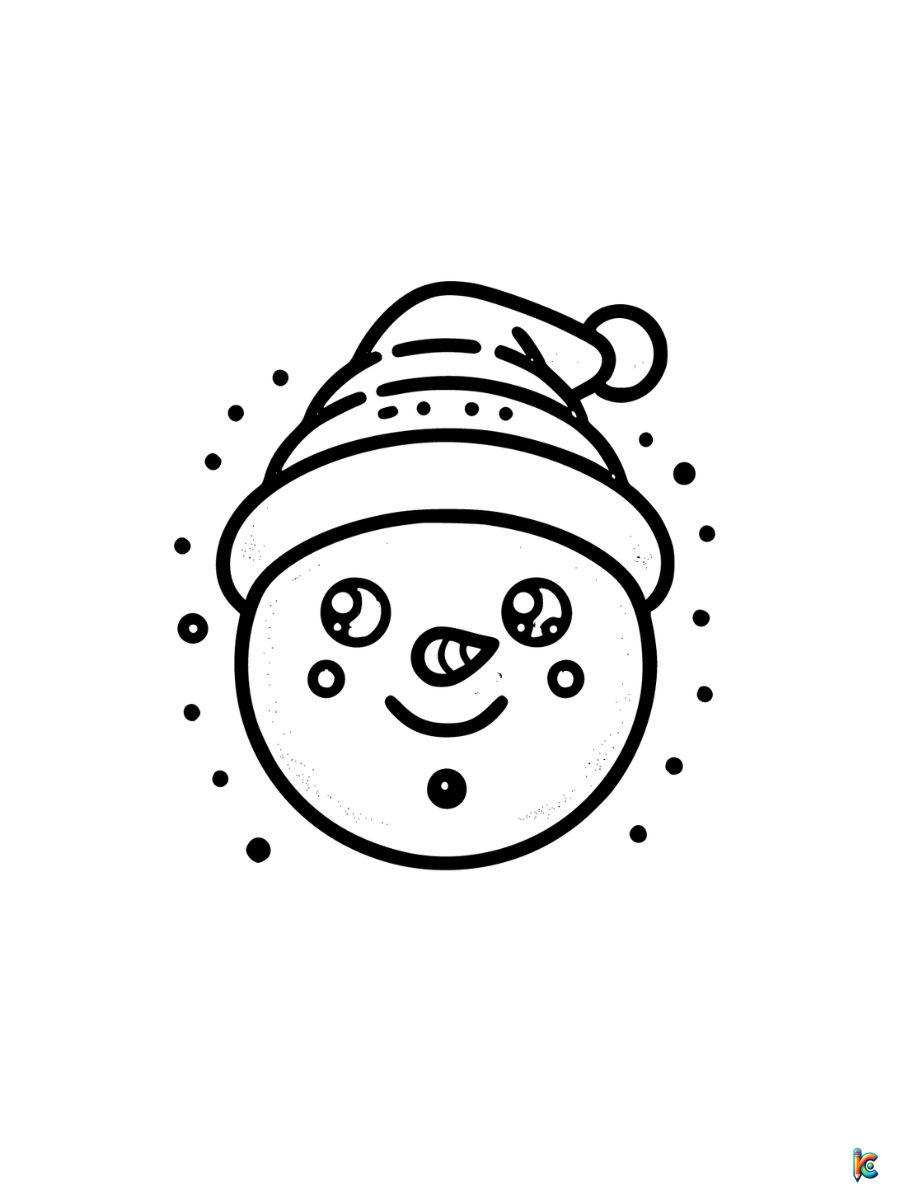 snowman head coloring pages