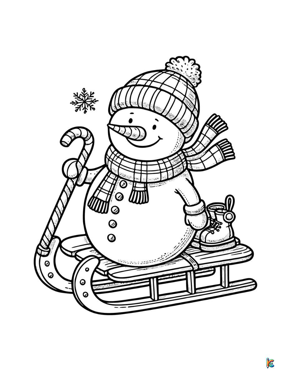snowman printable coloring pages