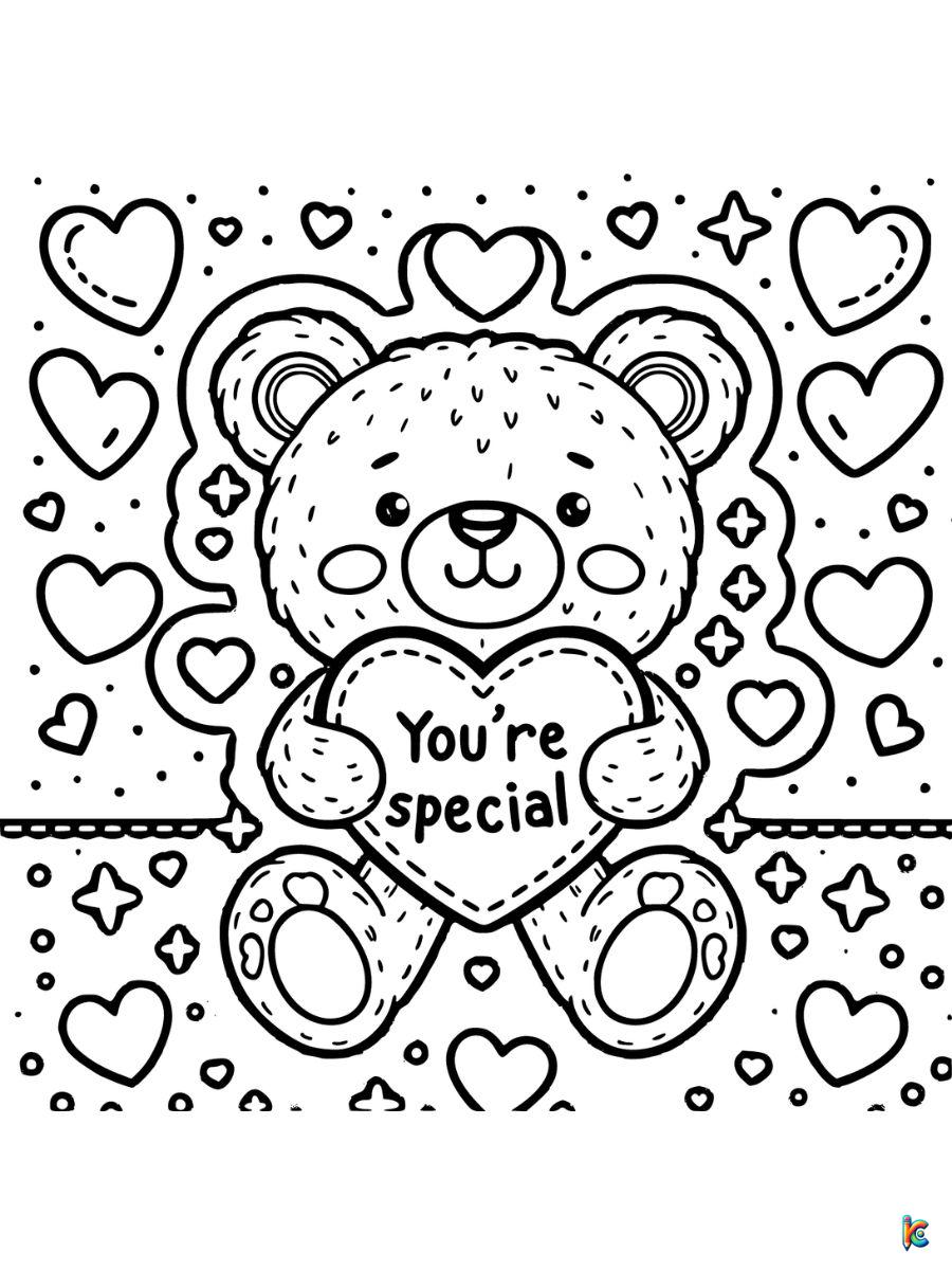 valentines day cards coloring pages free